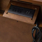 Set of 2 Doris 2 - Drawer end table with Built-In Outlets | HULALA HOME