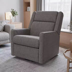 Merrick Lane 3-in-1 Traditional Manual Recliner Rocker Swivel Glider Chair