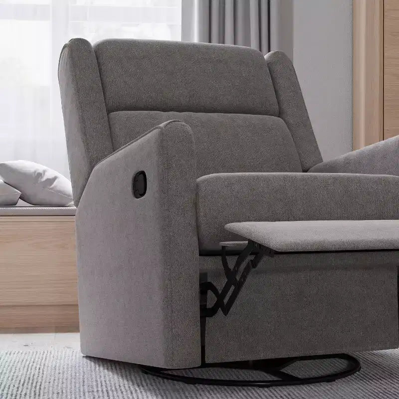 Merrick Lane 3-in-1 Traditional Manual Recliner Rocker Swivel Glider Chair