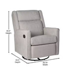 Merrick Lane 3-in-1 Traditional Manual Recliner Rocker Swivel Glider Chair
