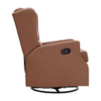 Emma and Oliver Manual Glider Rocker Recliner Chair with 360 Degree Swivel, Wingback Recliner Perfect for Living Room, Bedroom, or Nursery