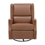 Emma and Oliver Manual Glider Rocker Recliner Chair with 360 Degree Swivel, Wingback Recliner Perfect for Living Room, Bedroom, or Nursery
