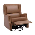 Emma and Oliver Manual Glider Rocker Recliner Chair with 360 Degree Swivel, Wingback Recliner Perfect for Living Room, Bedroom, or Nursery