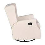 Emma and Oliver Manual Glider Rocker Recliner Chair with 360 Degree Swivel, Wingback Recliner Perfect for Living Room, Bedroom, or Nursery
