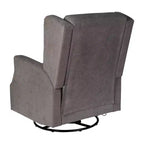 Emma and Oliver Manual Glider Rocker Recliner Chair with 360 Degree Swivel, Wingback Recliner Perfect for Living Room, Bedroom, or Nursery