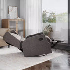 Emma and Oliver Manual Glider Rocker Recliner Chair with 360 Degree Swivel, Wingback Recliner Perfect for Living Room, Bedroom, or Nursery