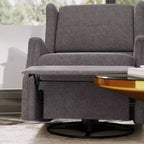 Emma and Oliver Manual Glider Rocker Recliner Chair with 360 Degree Swivel, Wingback Recliner Perfect for Living Room, Bedroom, or Nursery