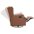 Emma and Oliver Manual Glider Rocker Recliner Chair with 360 Degree Swivel, Wingback Recliner Perfect for Living Room, Bedroom, or Nursery