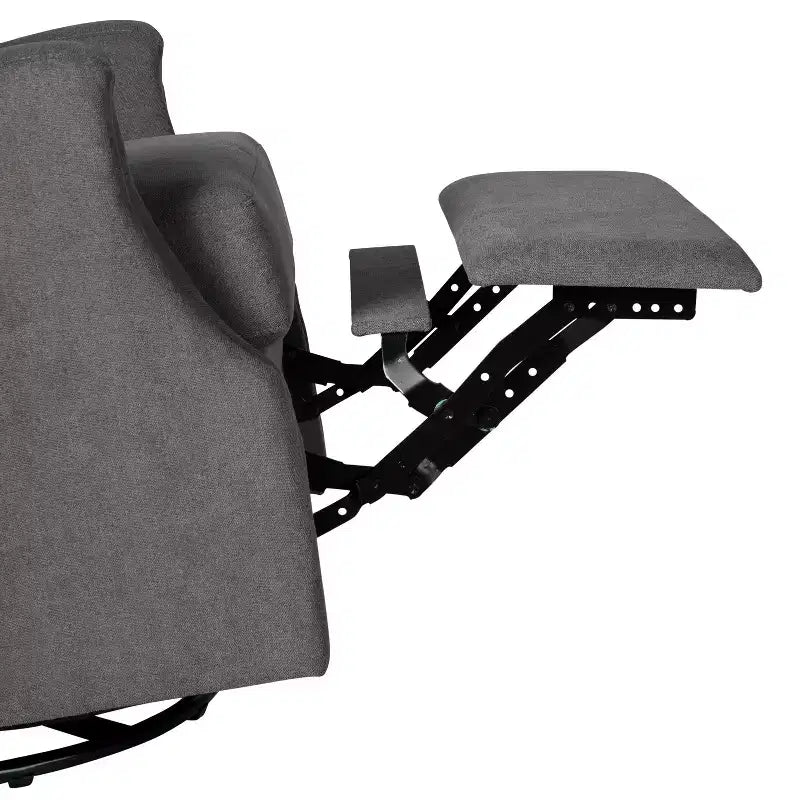 Emma and Oliver Manual Glider Rocker Recliner Chair with 360 Degree Swivel, Wingback Recliner Perfect for Living Room, Bedroom, or Nursery