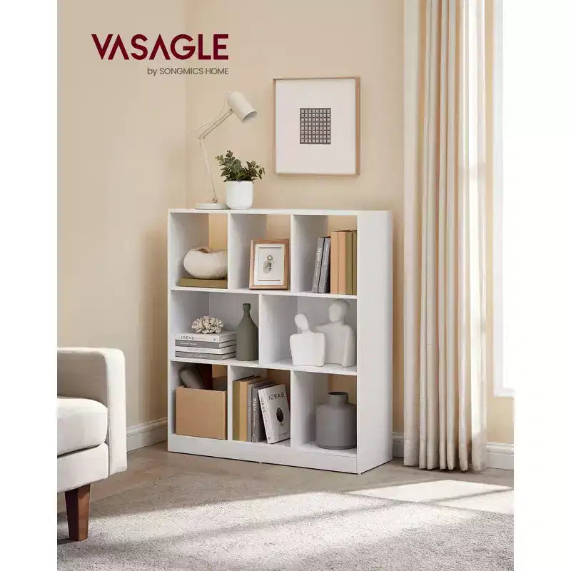 VASAGLE 8-Cube Bookcase Bookshelf Cube Storage Organizer Study Display Rack Storage Cabinet