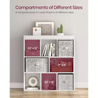 VASAGLE 8-Cube Bookcase Bookshelf Cube Storage Organizer Study Display Rack Storage Cabinet