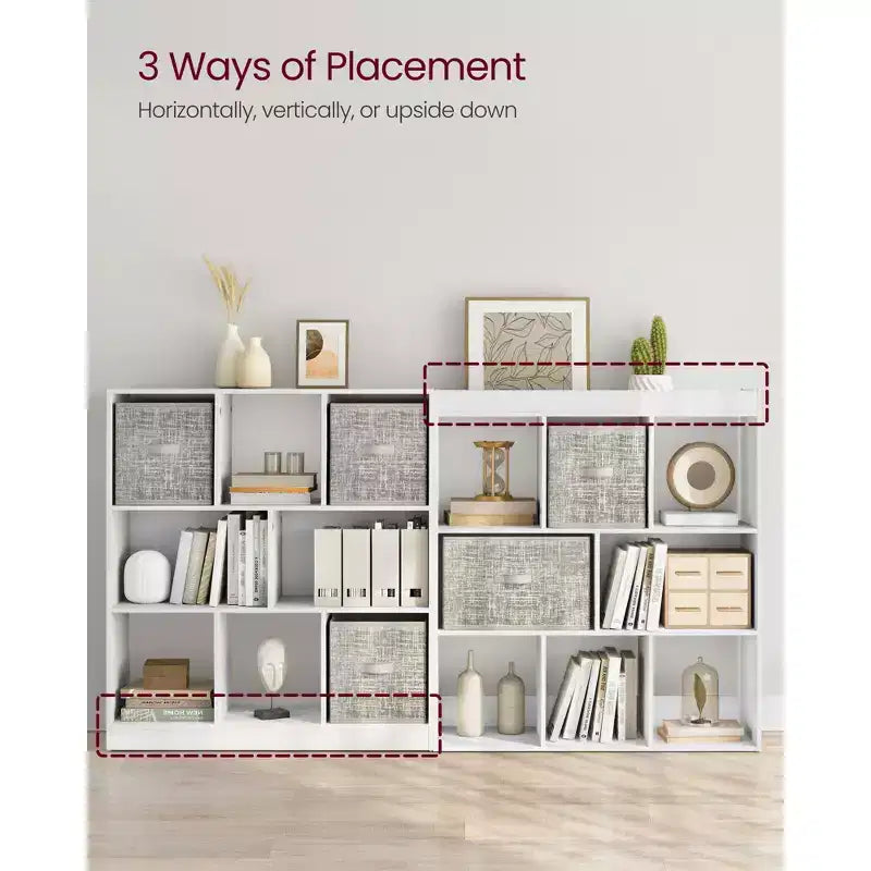 VASAGLE 8-Cube Bookcase Bookshelf Cube Storage Organizer Study Display Rack Storage Cabinet
