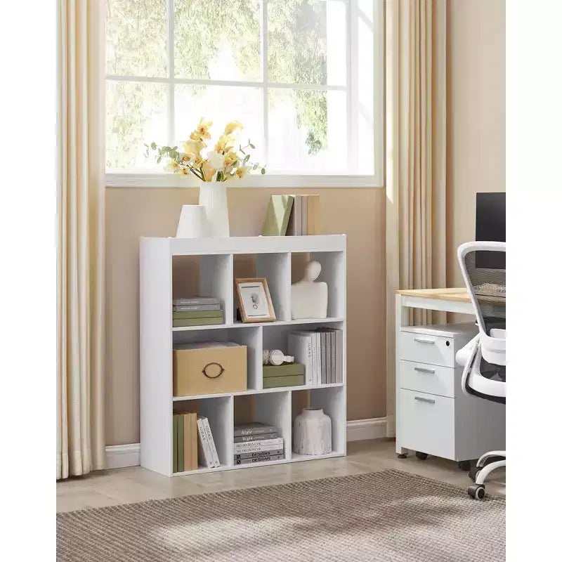 VASAGLE 8-Cube Bookcase Bookshelf Cube Storage Organizer Study Display Rack Storage Cabinet