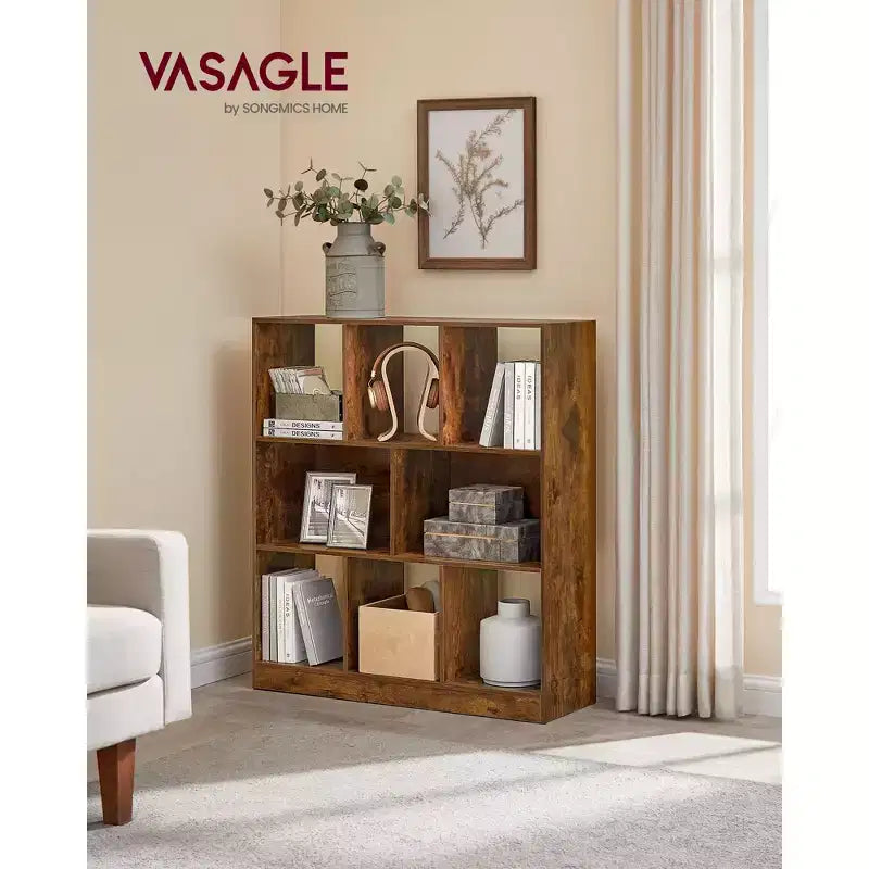 VASAGLE 8-Cube Bookcase Bookshelf Cube Storage Organizer Study Display Rack Storage Cabinet