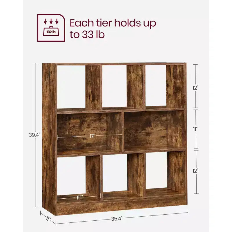 VASAGLE 8-Cube Bookcase Bookshelf Cube Storage Organizer Study Display Rack Storage Cabinet