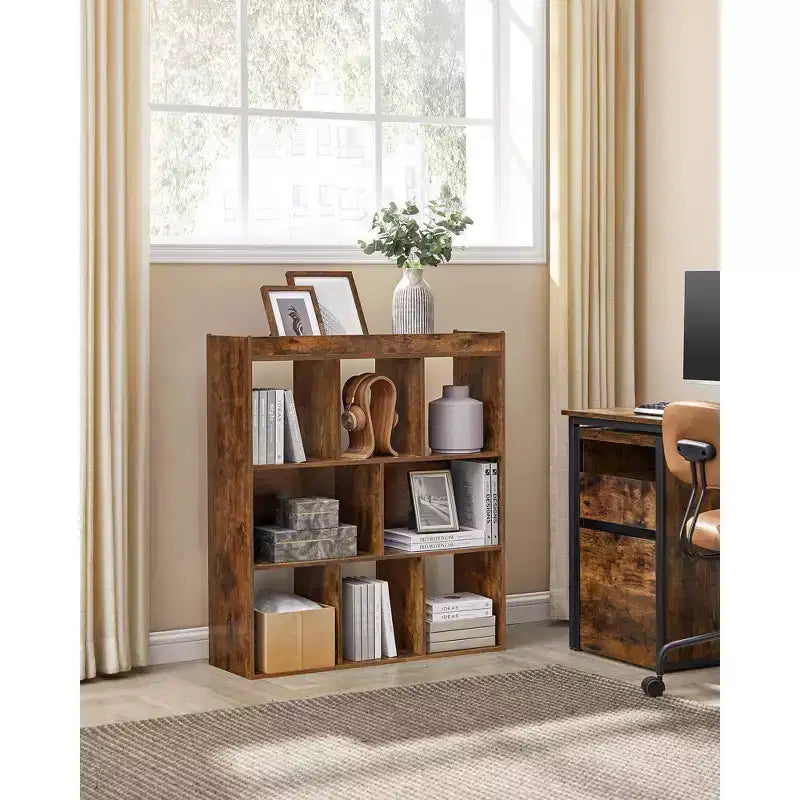 VASAGLE 8-Cube Bookcase Bookshelf Cube Storage Organizer Study Display Rack Storage Cabinet
