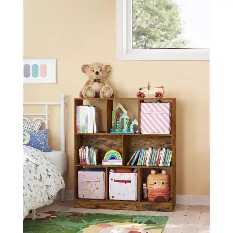 VASAGLE 8-Cube Bookcase Bookshelf Cube Storage Organizer Study Display Rack Storage Cabinet