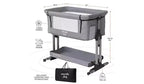 SereneLife 3-in-1 Portable Baby Crib - Adjustable Height, Removable Bassinet, and Swing Crib for Newborns & Toddlers