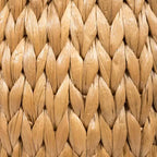happimess Colt 17 Coastal Bohemian Handwoven Hyacinth Storage Stool with Lid, Natural