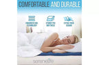 SereneLife EZ-Bed Inflatable Air Mattress with Frame - Luxury Self-Inflating Blow Up Guest Airbed Cot with Rolling Case
