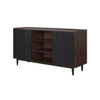Duane 59.05 Modern 7 Shelf Ribbed Sideboard - Manhattan Comfort