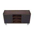 Duane 59.05 Modern 7 Shelf Ribbed Sideboard - Manhattan Comfort