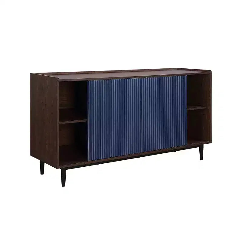 Duane 59.05 Modern 7 Shelf Ribbed Sideboard - Manhattan Comfort