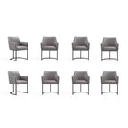Set of 8 Serena Modern Leatherette Upholstered Dining Chair Set - Manhattan Comfort