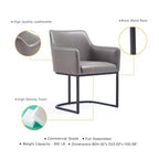 Set of 8 Serena Modern Leatherette Upholstered Dining Chair Set - Manhattan Comfort