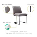 Set of 8 Serena Modern Leatherette Upholstered Dining Chair Set - Manhattan Comfort