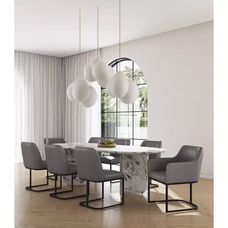 Set of 8 Serena Modern Leatherette Upholstered Dining Chair Set - Manhattan Comfort