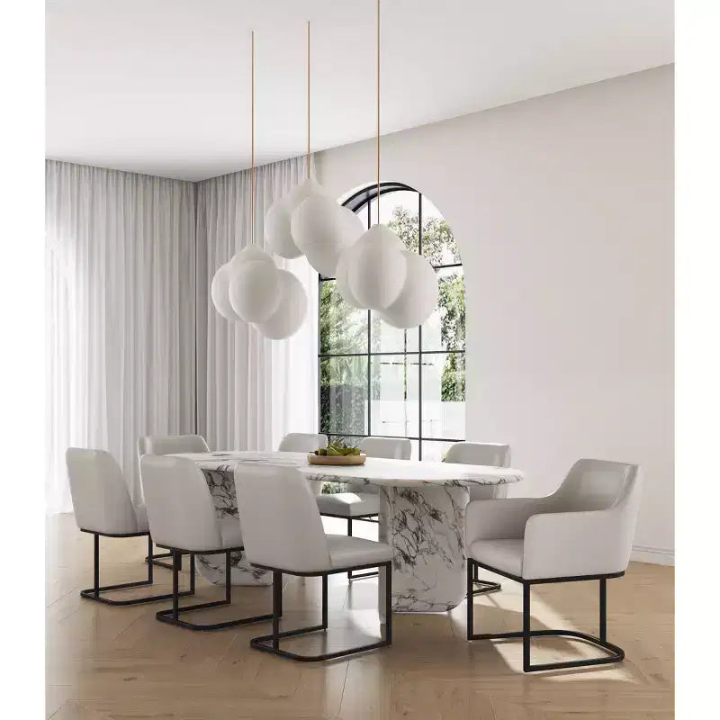 Set of 8 Serena Modern Leatherette Upholstered Dining Chair Set - Manhattan Comfort