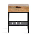 Kate and Laurel Malone Wood and Metal Side Table