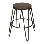 Kate and Laurel Tully Wood and Metal Bar Stools, 4 Pack