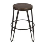 Kate and Laurel Tully Wood and Metal Bar Stools, 4 Pack