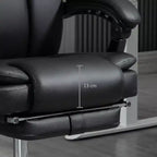 Vinsetto Massage Office Chair with Heat, Adjustable Height and Footrest, PU Leather Comfy Computer Desk Chair