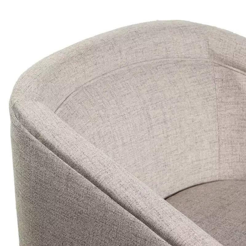 Emma and Oliver Club Style Barrel Accent Chair with 360 Degree Swivel Base and Sloped Armrests