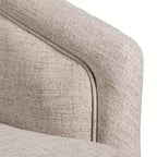 Emma and Oliver Club Style Barrel Accent Chair with 360 Degree Swivel Base and Sloped Armrests