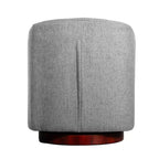 Emma and Oliver Club Style Barrel Accent Chair with 360 Degree Swivel Base and Sloped Armrests
