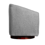 Emma and Oliver Club Style Barrel Accent Chair with 360 Degree Swivel Base and Sloped Armrests