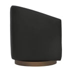 Emma and Oliver Club Style Barrel Accent Chair with 360 Degree Swivel Base and Sloped Armrests