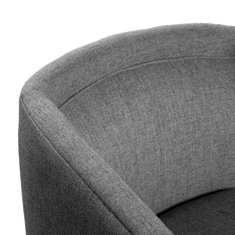 Emma and Oliver Club Style Barrel Accent Chair with 360 Degree Swivel Base and Sloped Armrests