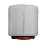 Emma and Oliver Club Style Barrel Accent Chair with 360 Degree Swivel Base and Sloped Armrests