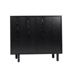 Merrick Lane Bar and Sideboard with Storage Cabinet, Hanging Stemware Holders and Bottle Storage