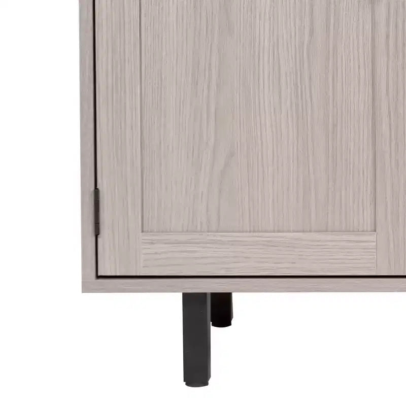 Merrick Lane Bar and Sideboard with Storage Cabinet, Hanging Stemware Holders and Bottle Storage