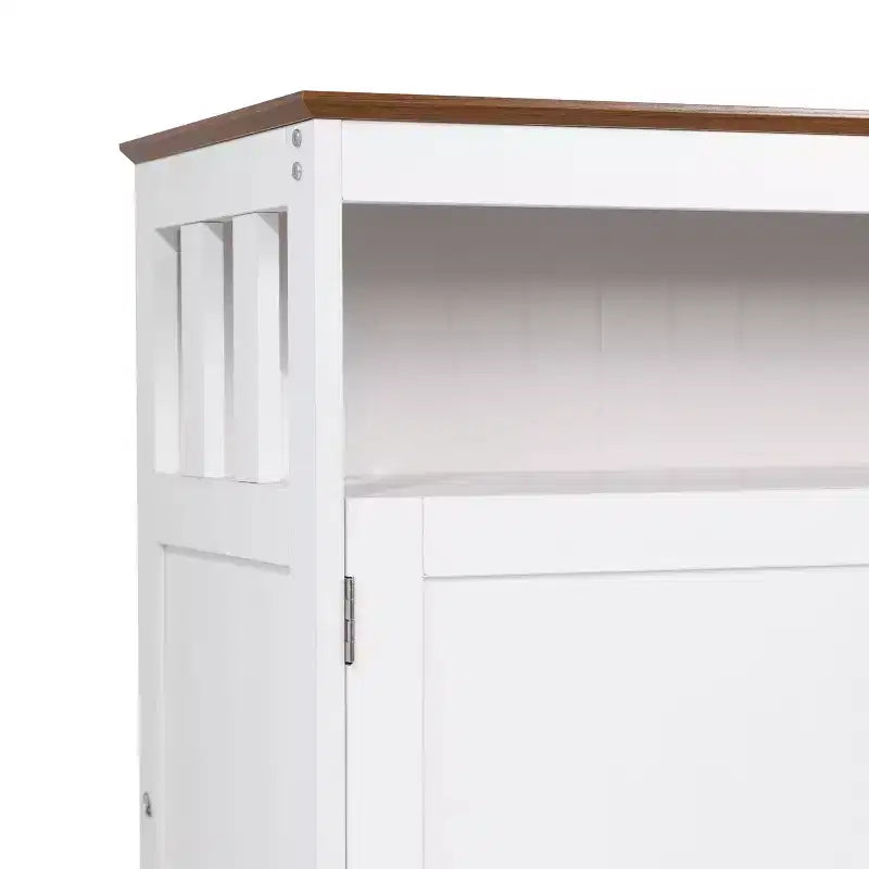 Emma and Oliver 40 Inch Buffet and Sideboard with Open Storage Shelf and Double Door Storage Cabinet