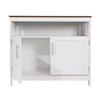 Emma and Oliver 40 Inch Buffet and Sideboard with Open Storage Shelf and Double Door Storage Cabinet