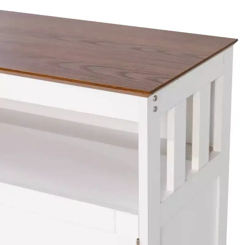 Emma and Oliver 40 Inch Buffet and Sideboard with Open Storage Shelf and Double Door Storage Cabinet