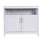 Emma and Oliver 40 Inch Buffet and Sideboard with Open Storage Shelf and Double Door Storage Cabinet