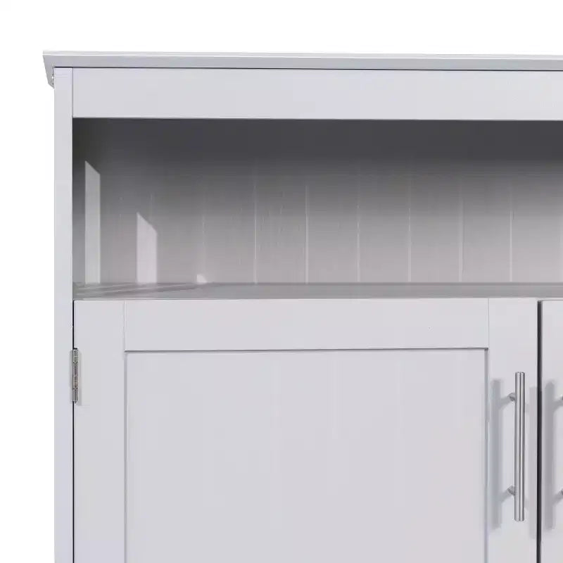 Emma and Oliver 40 Inch Buffet and Sideboard with Open Storage Shelf and Double Door Storage Cabinet